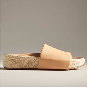 Beek Pelican Jute Platform Slide Sandals, EUC